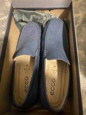ECCO Men's Classic Moc 2.0 Midnight Blue Loafer Shoe EU 44 Size 10 - 10.5 US